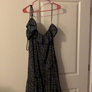 Asymmetrical AE floral print dress